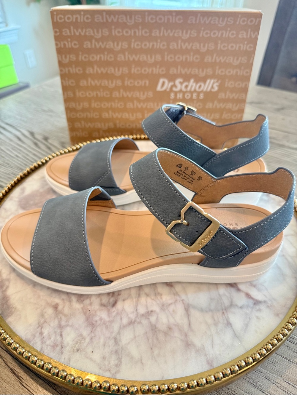 Dr. Scholl's Time Off Sky OxideBlue Comfort Sandals | SZ. 8.5 (NWB)